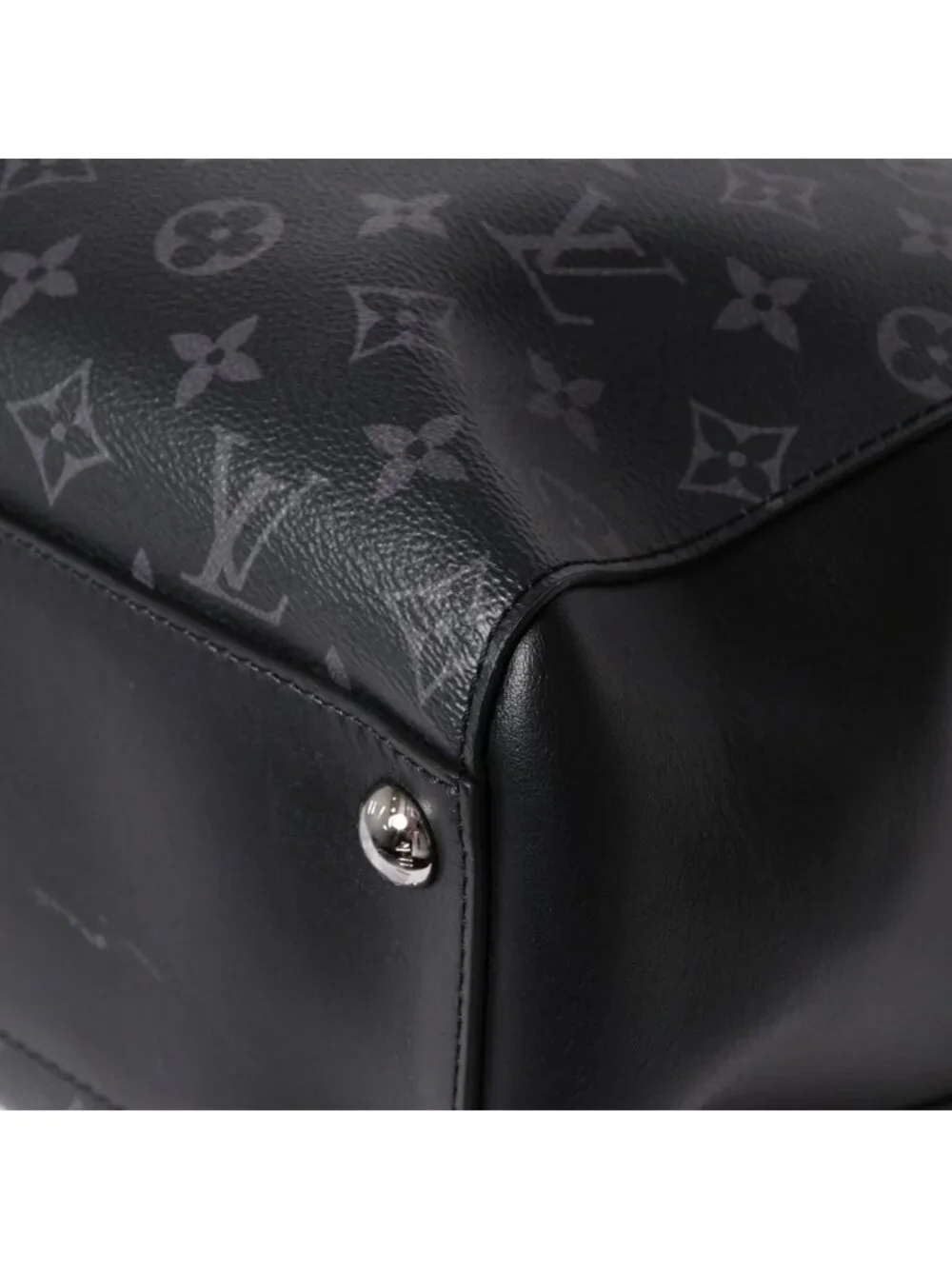 Louis Vuitton Grand Sac Tote Bag Monogram Eclipse Black Silver
